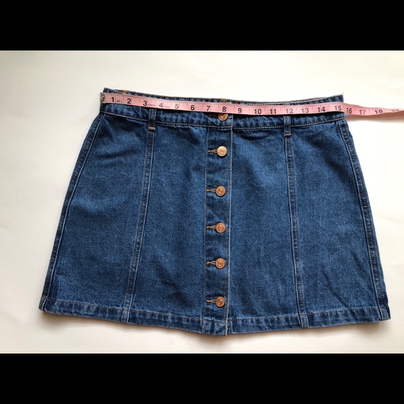 [F21] NWOT Front Button Jean Skirt - Picture 5 of 6